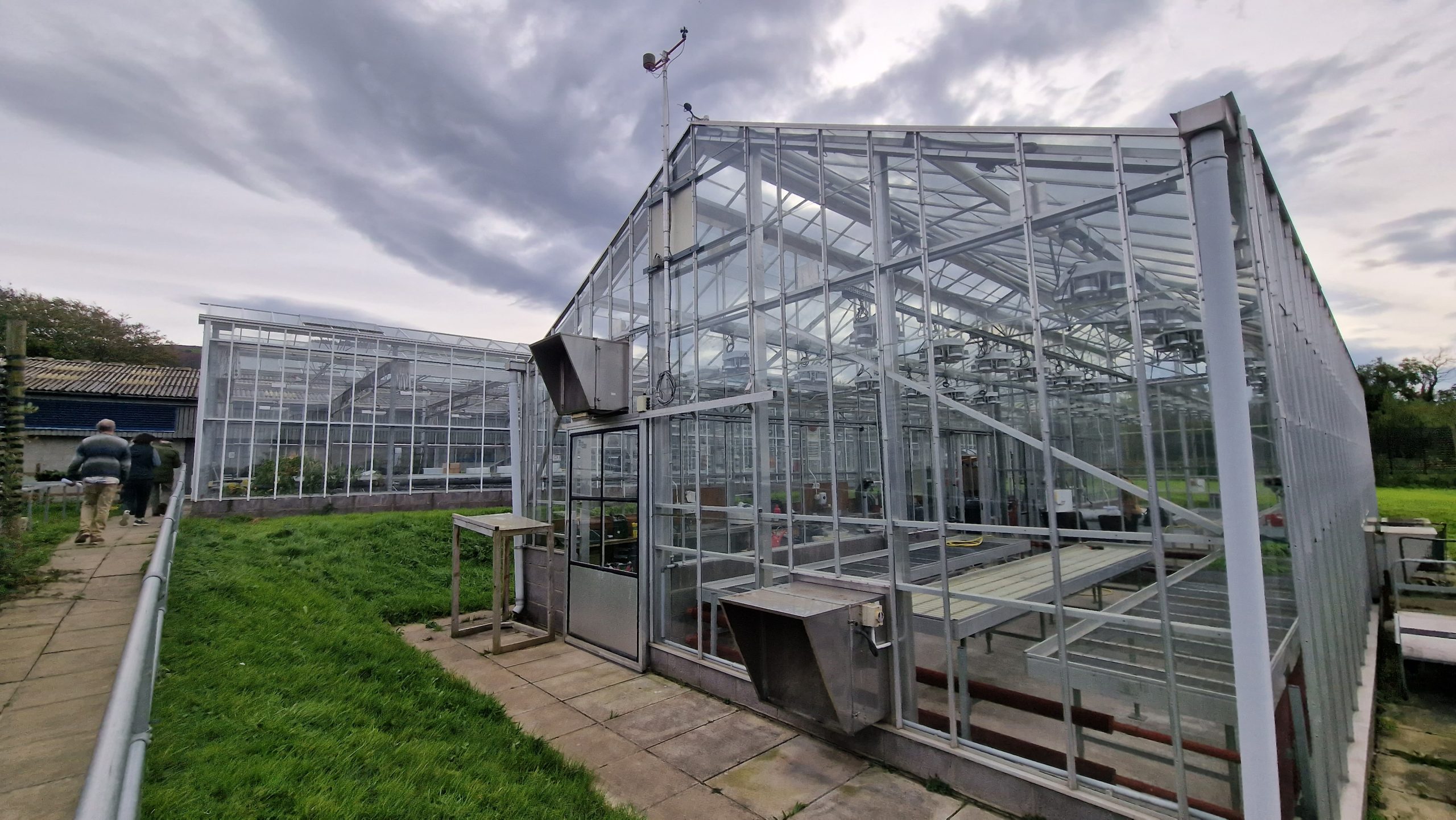 Two glass house at ERL'S research facility Henfaes, Bangor