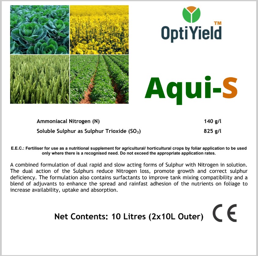 Aqui-S Foliar sulphur label