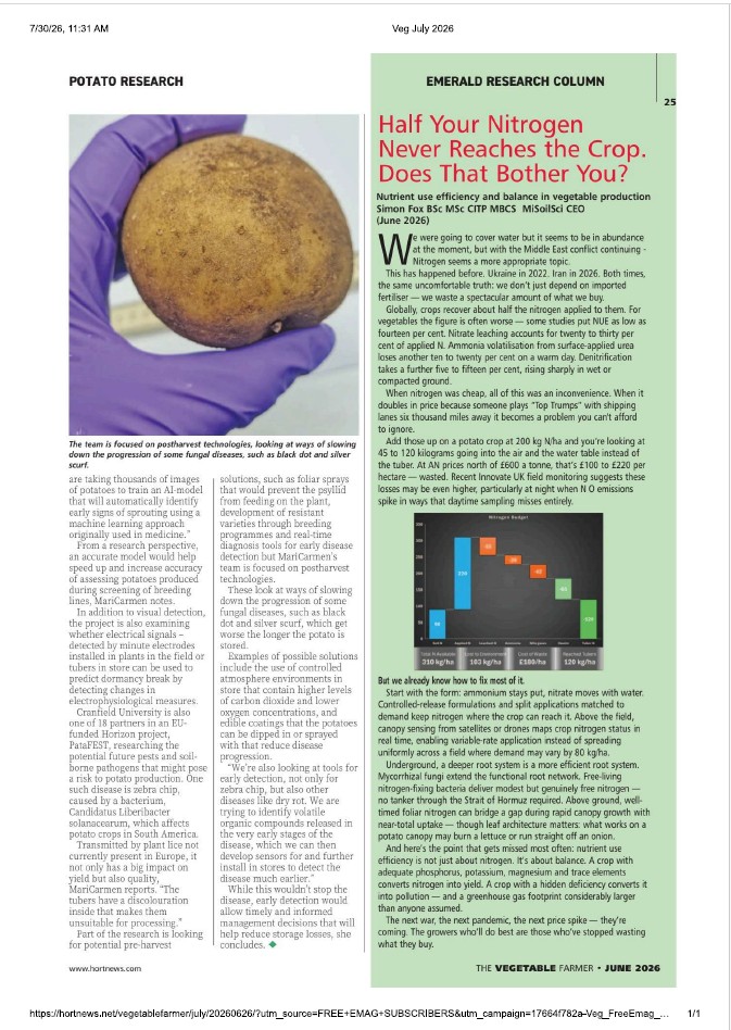 Page from farmers weekly magazine 21st Feb 25